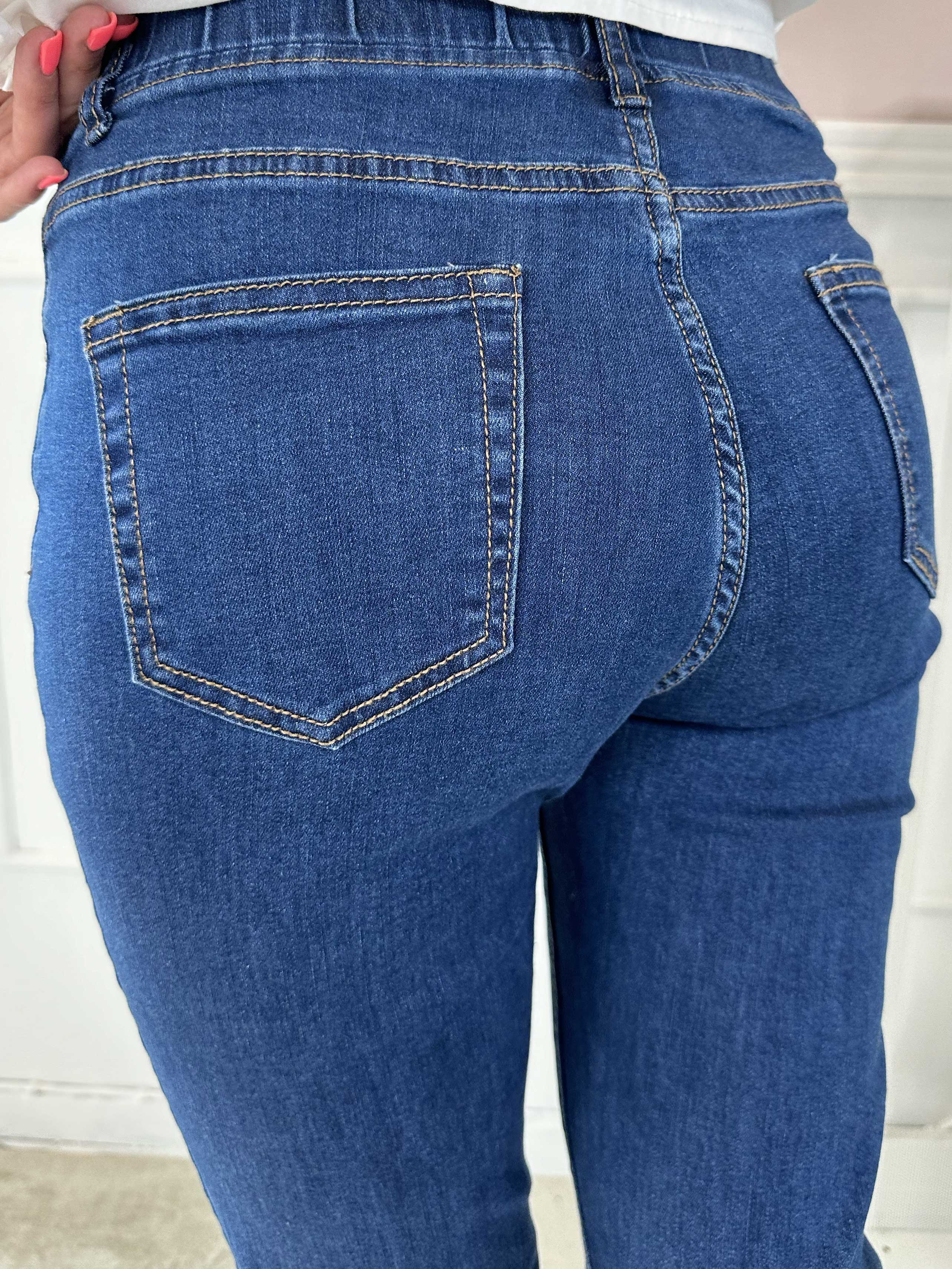Aloisa - Jeans med resår i midjan